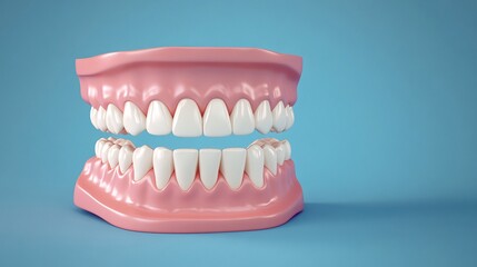 Fototapeta premium Realistic dental model showcasing teeth, highlighting oral health and education.
