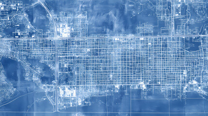 Fototapeta premium Blueprint us city map of glenwood, alabama. Glowwood. Illustration