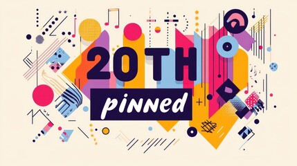 Colorful 20th Anniversary Celebration Design