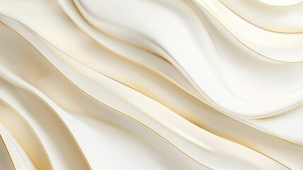 Obraz premium Abstract white background with gold wavy curve