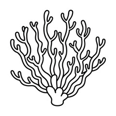 Obraz premium Elegant Coral Line Art Designs