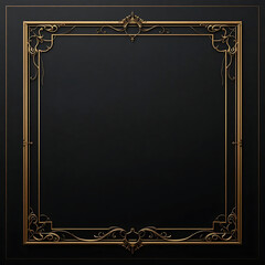 Black Panel with Gold Ornate Frame