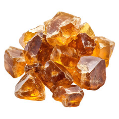 Caramel Crystals Pile on transparent background