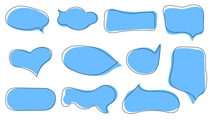 Speech bubbles of different shape