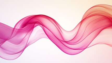 Elegant flowing abstract lines in shades of pink and orange create a beautiful visual harmony.
