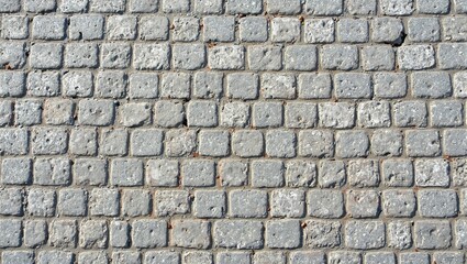 Rustic cobblestone street with gray and brown stones showcasing a weathered old world charm
