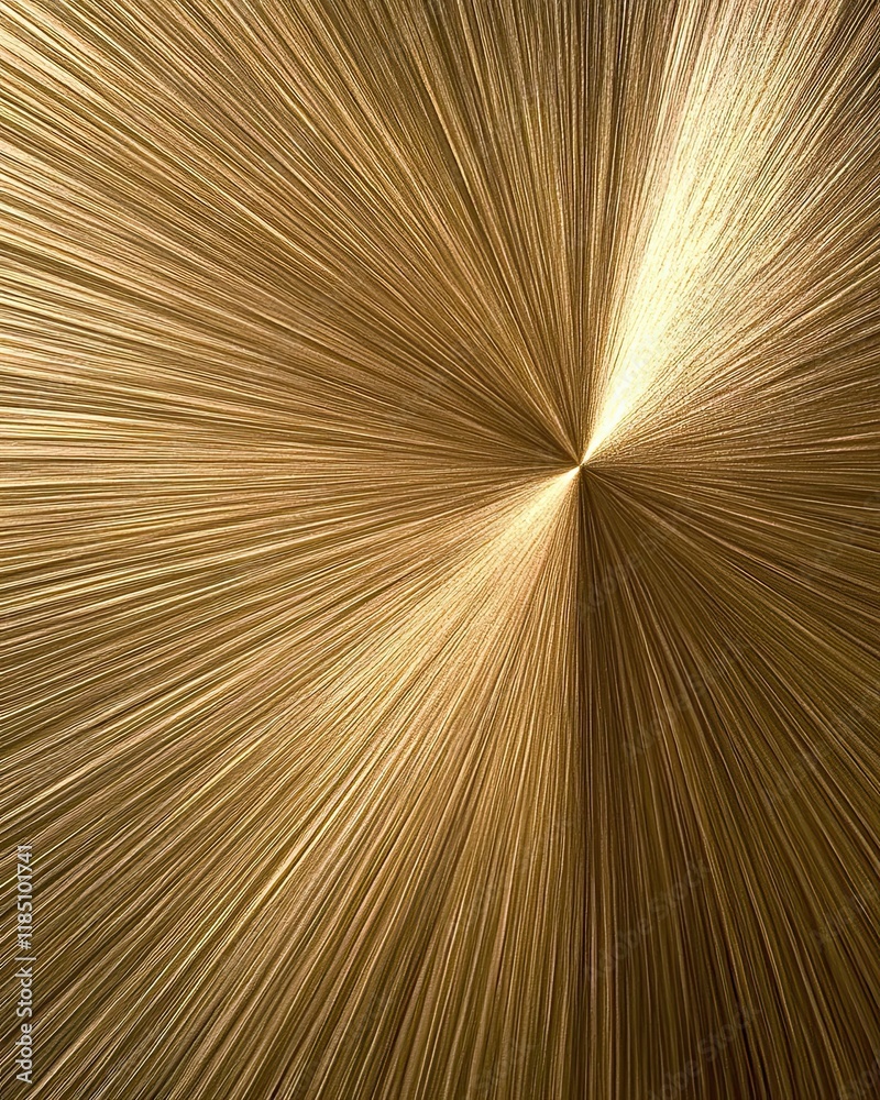 Poster Radiant Gold Rays Emanate From a Center Point, Creating a Mesmerizing Burst of Light and Texture