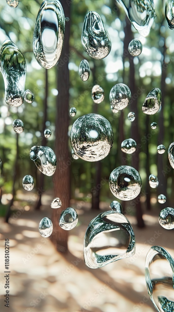 Aufkleber Exploring the Intricate Patterns of Brownian Motion Through the Lens of a Large Particle Simulation