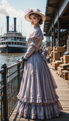 19th-Century Lady by the Big River