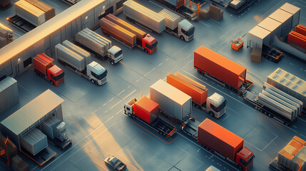 truck on the road supply chain