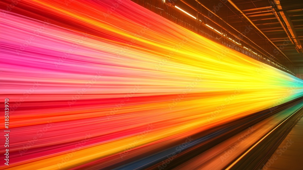 Poster dynamic colorful light trails in abstract motion creating a vibrant and energetic background for cre
