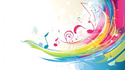Obraz premium Abstract Colorful Music Wave Design Background