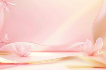 Fototapeta premium Pink Peach Background with decorative frame, Lower Sweep