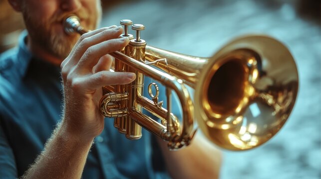 Musician playing trumpet: embracing the power of music