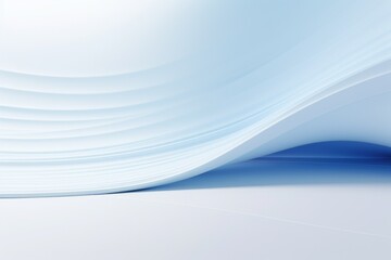 Obraz premium Blue and White Wave Background with fine wave lines, Upper Curve