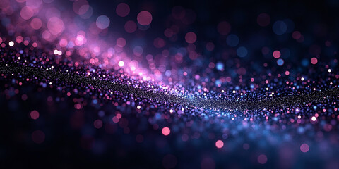 Glowing pink and purple bokeh lights creating a magical abstract glitter effect background