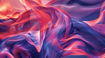 Obraz premium Abstract Fluid Art Illustration with Vivid Red and Blue Waves, Perfect for Creative Design Concepts and Modern Decor Inspiration.