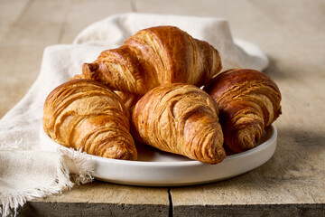 freshly baked croissants