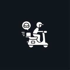 Delivery bike icon logo flat vector design