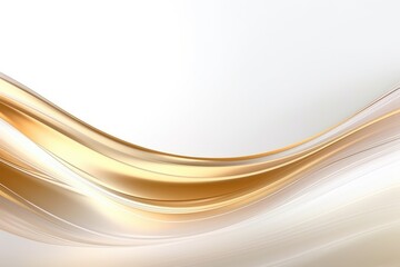Obraz premium Free plain white background with gold wave