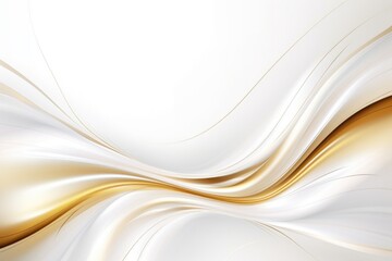 Obraz premium Free plain white background with gold wave