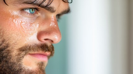 Fototapeta premium Men's wellness and relaxation through spa treatments for body and face