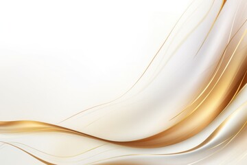Obraz premium Free plain white background with gold wave