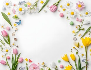 spring flowers frame