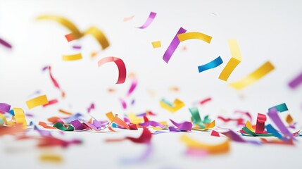 Fototapeta premium A Bunch of Confetti Is Flying Around in the Air - Generative AI