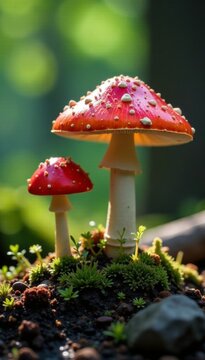 Champignons pourrus par l'ombre avec &eacute;paisseur de tronc, fungi, arbre, texture