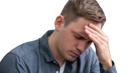 Fototapeta premium Man having Headache PNG