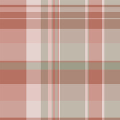 Apartment check tartan vector, classy plaid textile texture. Basic pattern background fabric seamless in light and pastel colors.