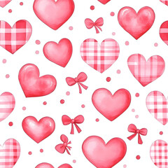 seamless background with hearts