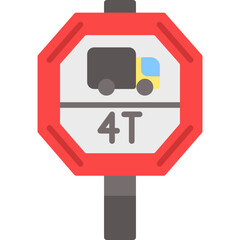 Weight Limit Sign Icon