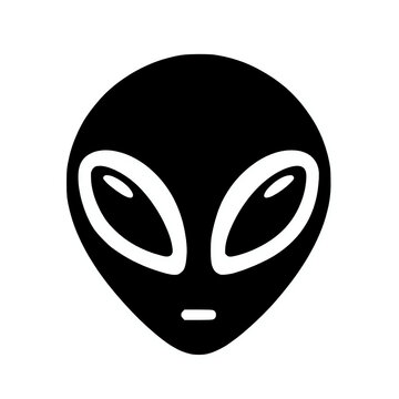 Alien head icon logo vector silhouette illustration