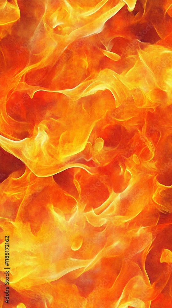 Poster burning hot fire background creating abstract shapes
