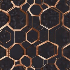 Obraz premium Luxurious style Gold Color abstract shaped seamless pattern, luxurious life style, luxury life