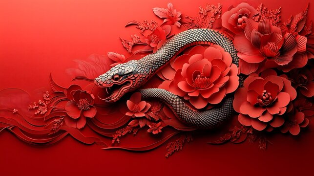 Chinese New Year.lunar new year,year of the snake.&nbsp;symbolizes the Lunar New Year of China
