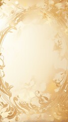 Abstract gold wavy hairline frame background
