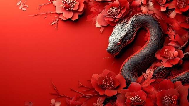 Chinese New Year.lunar new year,year of the snake.&nbsp;symbolizes the Lunar New Year of China