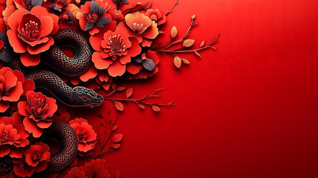 Chinese New Year.lunar new year,year of the snake.&nbsp;symbolizes the Lunar New Year of China