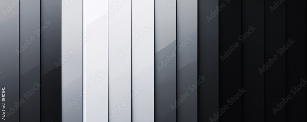 Poster Abstract background showing gradient from white to black with vertical bands