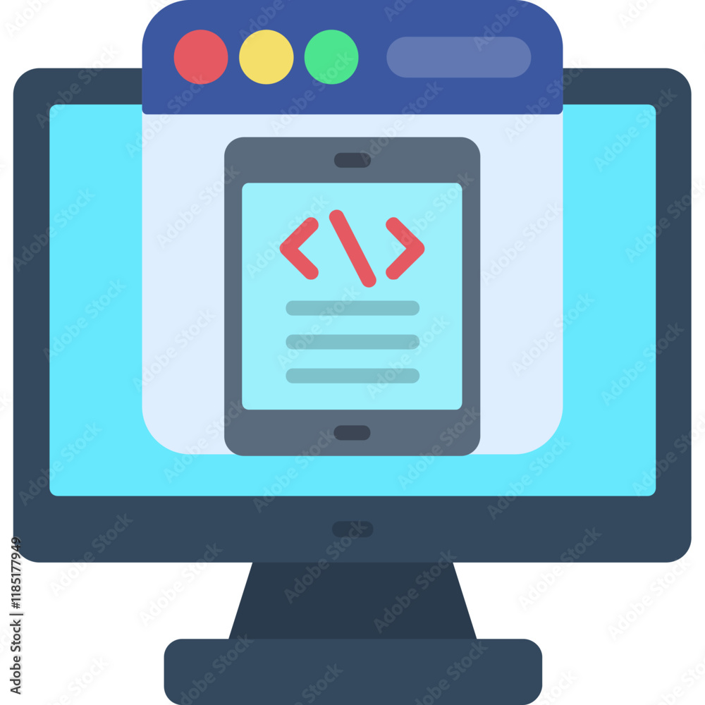 Wall mural adaptive coding icon