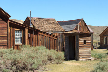 A small building with a window and a door
