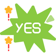 Agreeing expression Sticker Icon