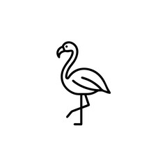 Fototapeta premium Flamingo icon isolated on transparent background 