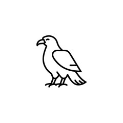 Fototapeta premium Eagle icon isolated on transparent background 