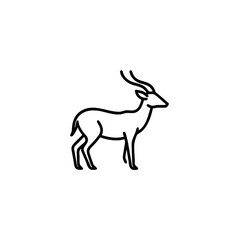 Fototapeta premium Antelope icon isolated on transparent background 