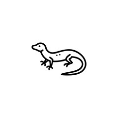 Obraz premium Lizard icon on transparent background 