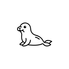 Seal icon isolated on transparent background
